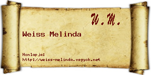 Weiss Melinda névjegykártya
